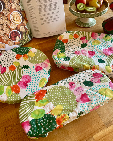 Lot de 3 charlottes "𝐩𝐥𝐚𝐭𝐬 𝐠𝐨𝐮𝐫𝐦𝐚𝐧𝐝𝐬" - 𝑮𝒓𝒂𝒏𝒂𝒅𝒂 (doublure safran)
