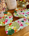 Lot de 3 charlottes "𝐩𝐥𝐚𝐭𝐬 𝐠𝐨𝐮𝐫𝐦𝐚𝐧𝐝𝐬" - 𝑮𝒓𝒂𝒏𝒂𝒅𝒂 (doublure safran)