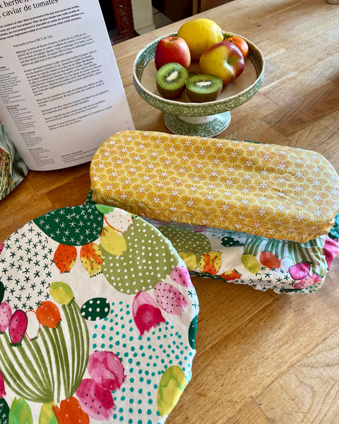 Lot de 3 charlottes "𝐩𝐥𝐚𝐭𝐬 𝐠𝐨𝐮𝐫𝐦𝐚𝐧𝐝𝐬" - 𝑮𝒓𝒂𝒏𝒂𝒅𝒂 (doublure safran)