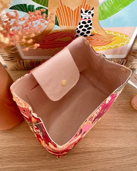 Trousse de toilette 𝑰𝒛𝒖𝒎𝒊 - Doublure rose pâle