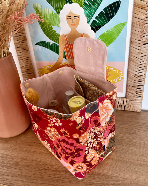 Trousse de toilette 𝑰𝒛𝒖𝒎𝒊 - Doublure rose pâle