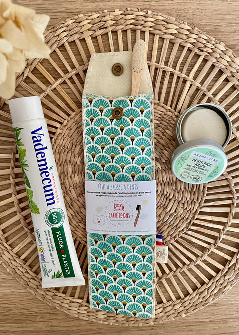 Étui à brosse à dents 𝑬𝒗𝒆𝒏𝒕𝒂𝒊𝒍𝒔 𝒗𝒆𝒓𝒕 𝒅'𝒆𝒂𝒖