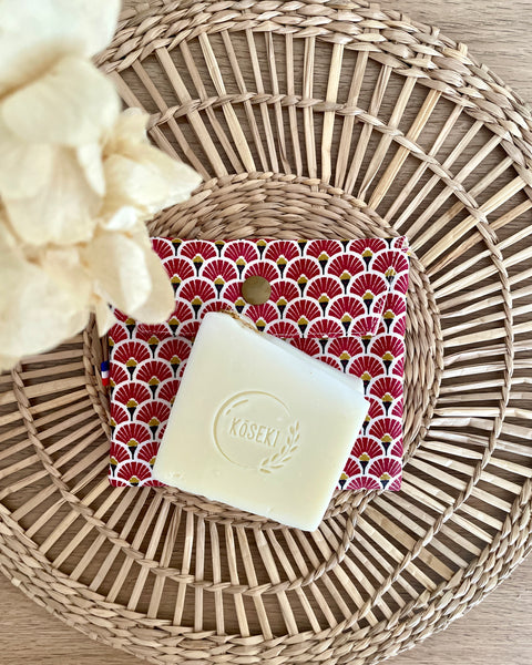 Pochette enduite 𝑬𝒗𝒆𝒏𝒕𝒂𝒊𝒍𝒔 𝒃𝒐𝒓𝒅𝒆𝒂𝒖𝒙 pour vos cosmétiques solides