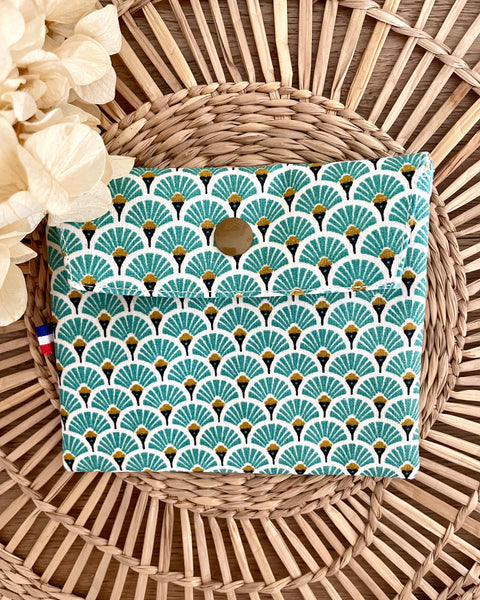 Pochette enduite 𝑽𝒆𝒓𝒕 𝒅’𝒆𝒂𝒖 pour vos cosmétiques solides