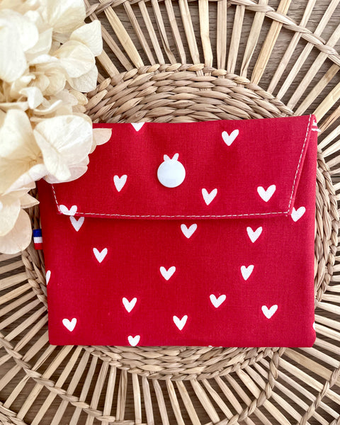 Pochette enduite 𝑪𝒐𝒆𝒖𝒓𝒔 pour vos cosmétiques solides
