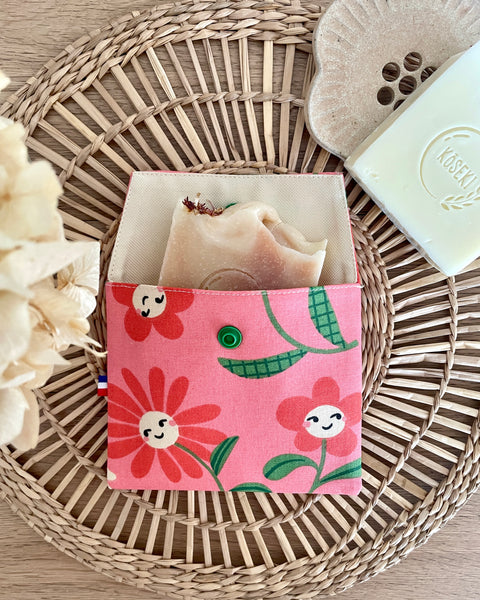 Pochette enduite 𝑺𝒐𝒖𝒓𝒊𝒇𝒍𝒆𝒖𝒓 pour vos cosmétiques solides