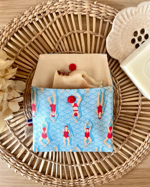 Pochette enduite 𝑳𝒆𝒔 𝑩𝒂𝒓𝒃𝒐𝒕𝒆𝒖𝒔𝒆𝒔 pour vos cosmétiques solides